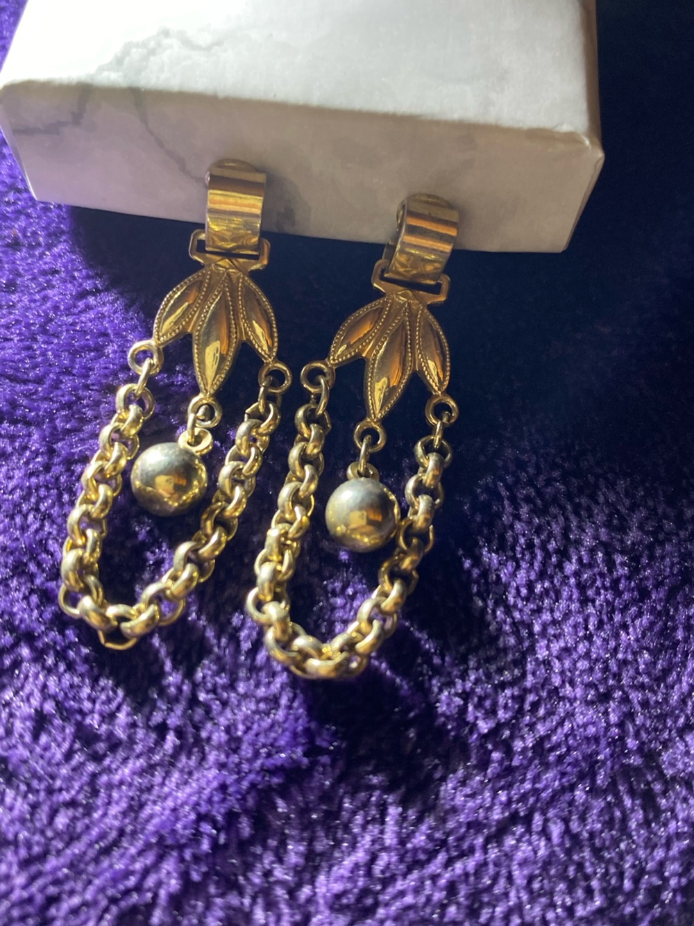 Gold-Tone Dangle Chain Drop Earrings
